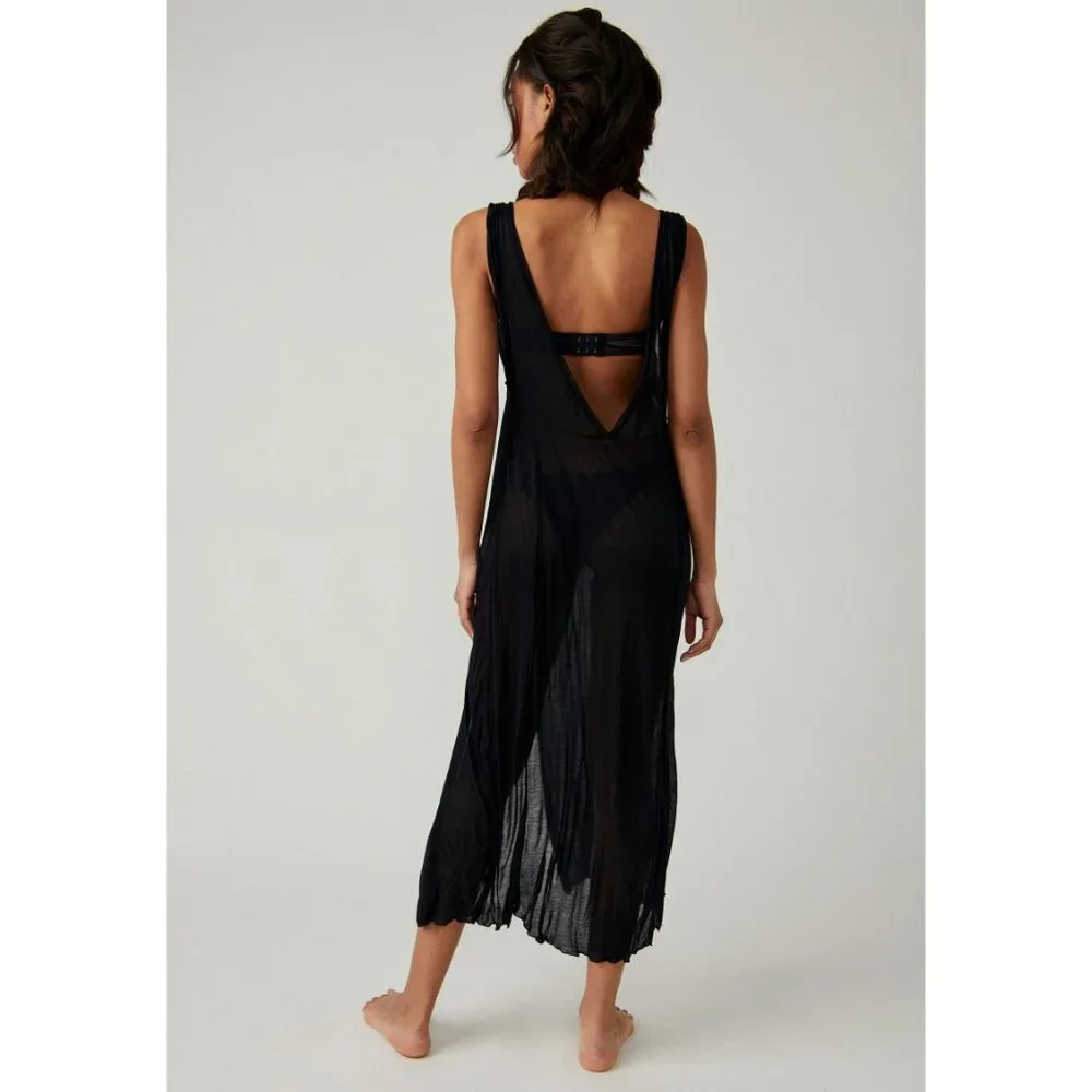 FREE PEOPLE Have To Have It Maxi Tee / Black - Picture 3 of 7